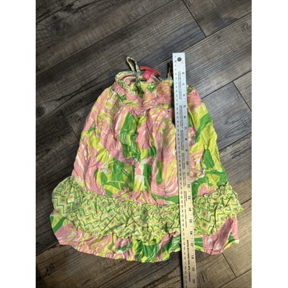 Lilly Pulitzer Baby Green Tropical Shift Dress Toddler Size 18M Dress Only - Picture 5 of 6